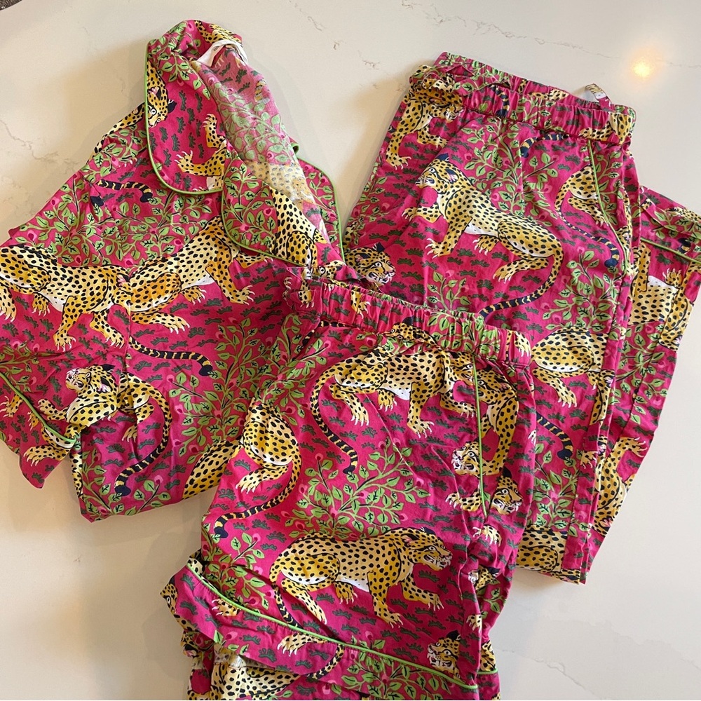 Printfresh Bagheera pink tiger 3-piece pj set, 100% organic cotton